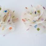 Cream off Organza Fabric wi..