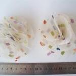 Cream off Organza Fabric wi..