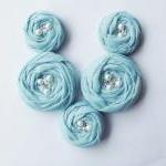 Blue Cotton Roses Handmade ..
