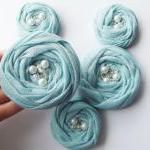 Blue Cotton Roses Handmade ..