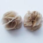 Beige Pom Pom Flowers Handm..