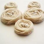  Nude Chiffon Roses Handmad..