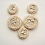  Nude Chiffon Roses Handmad..