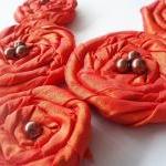 Orange Red Roses Handmade A..
